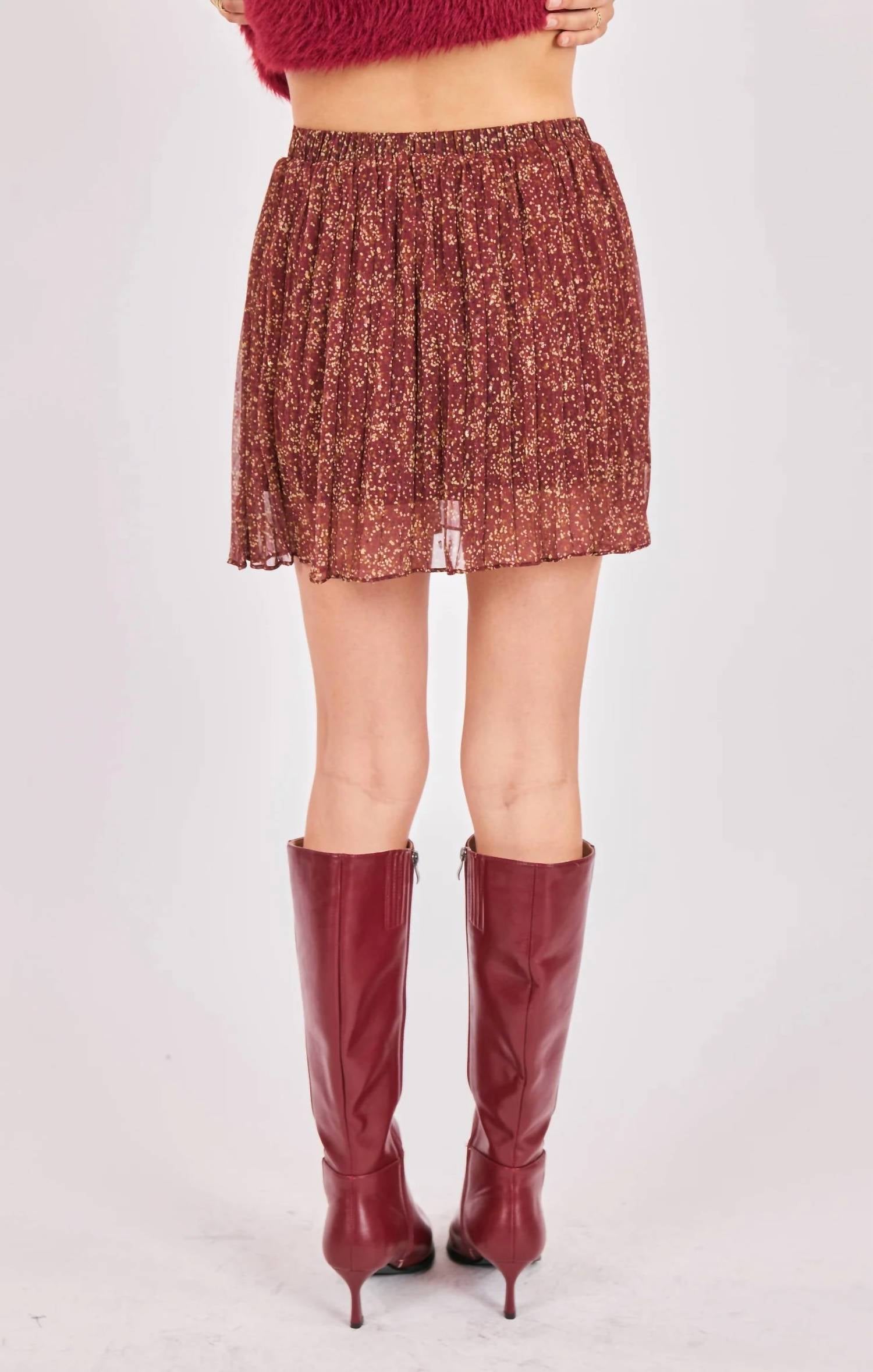 Sadie & Sage - Candlelight Pleated Mini Skirt