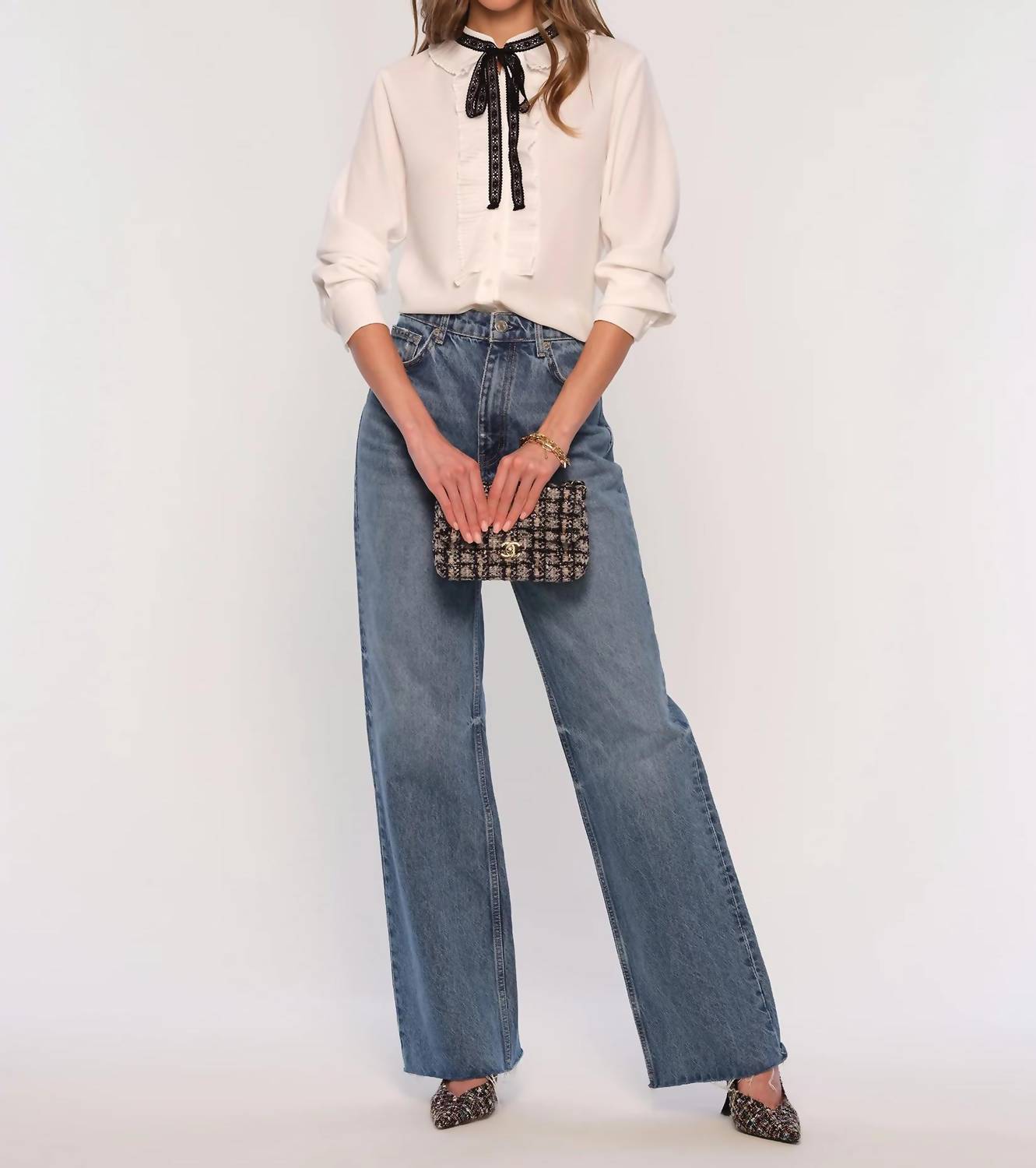 Heartloom - Blair Pleated Front Ruffle Top