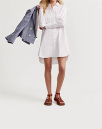 THE SHIRT Women's The Wfh Dress in white - women's dress