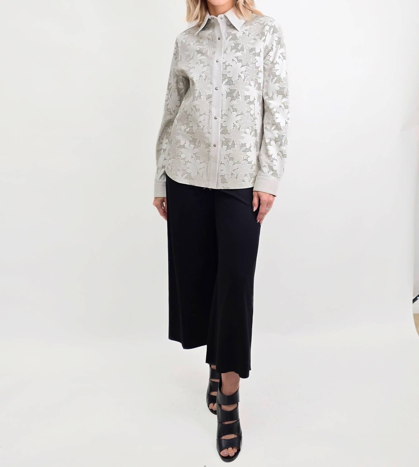 Blu Ice - Perforated Shirt Jacket