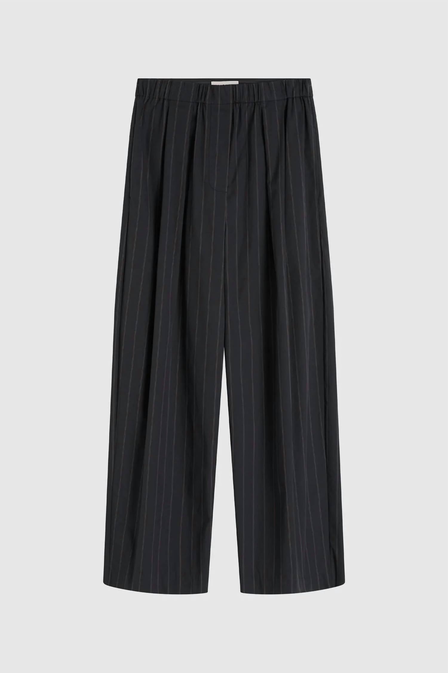 St. Agni RELAXED PLEAT PANTS in ink stripe - women's pants - view 5
