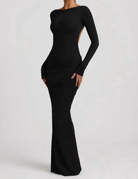 Oh Polly - Regine Modal Ruched Backless Maxi Dress