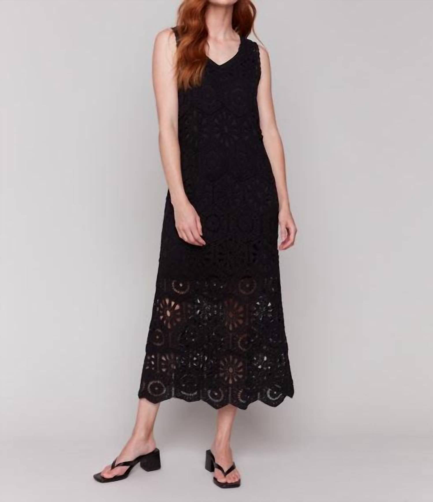 Charlie B - Crochet Sleeveless Maxi Dress