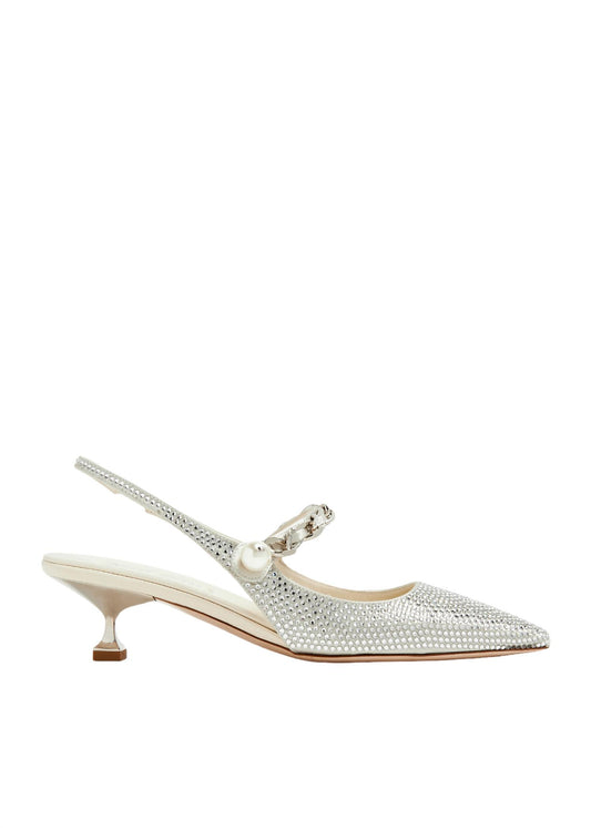 Miu Miu - Crystal Slingback Ballerinas Shoes