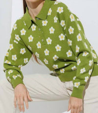 Polagram - Far Out Floral Sweater Top