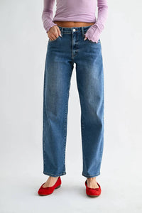 Just Black Denim - Bowed Straight Leg Jean
