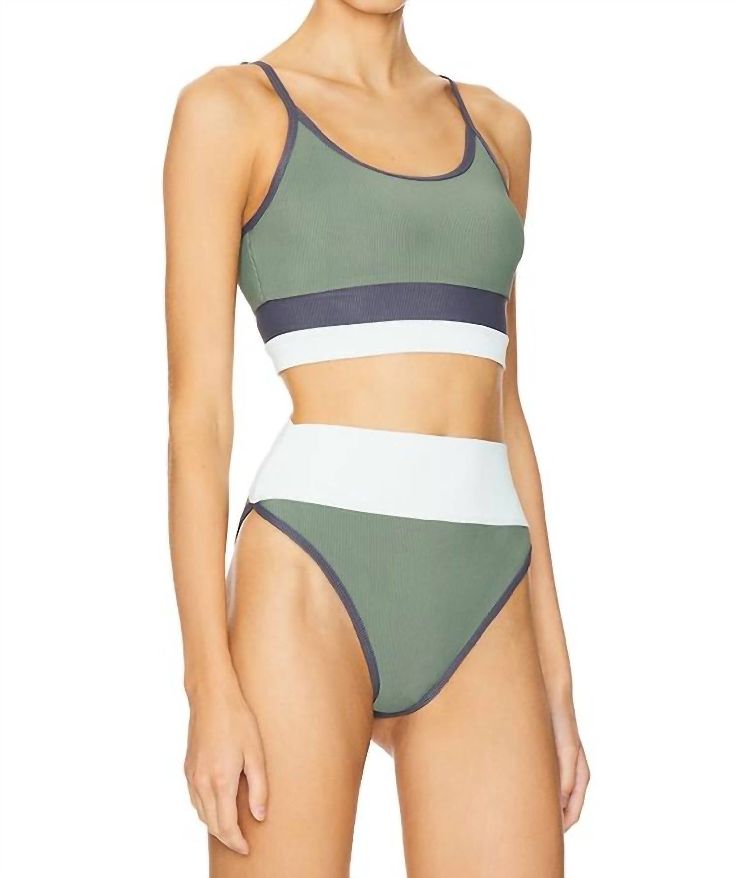 Beach Riot Eva Top in palm paridise - women's intimate - detail view