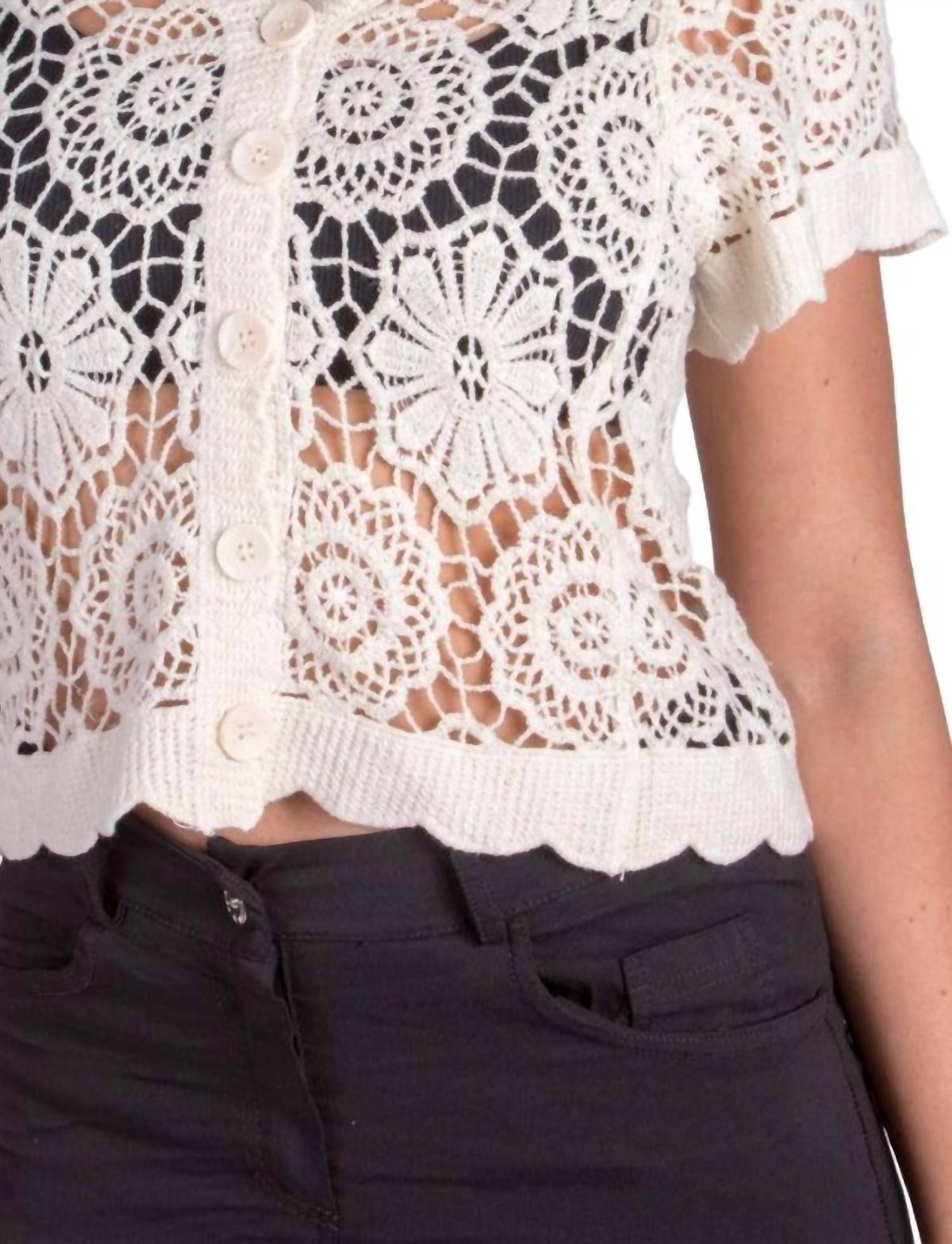 Gigi Moda - Diletta Crochet Cardigan