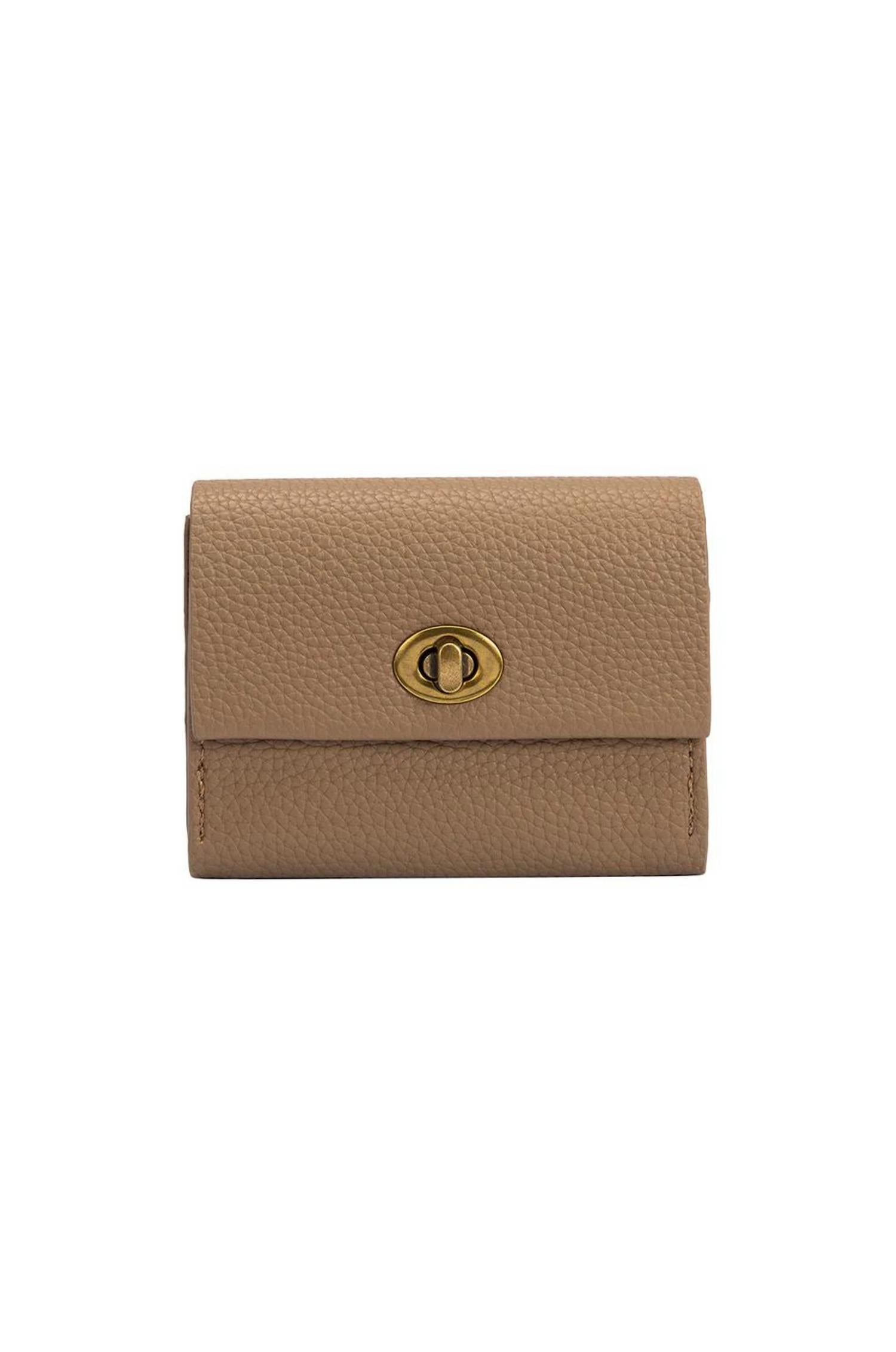 Melie Bianco Women's Rita Vegan Card Case Wallet in taupe - women's bag