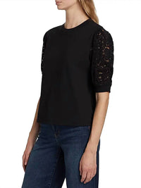 Frame - Frankie Lace Sleeve Tee