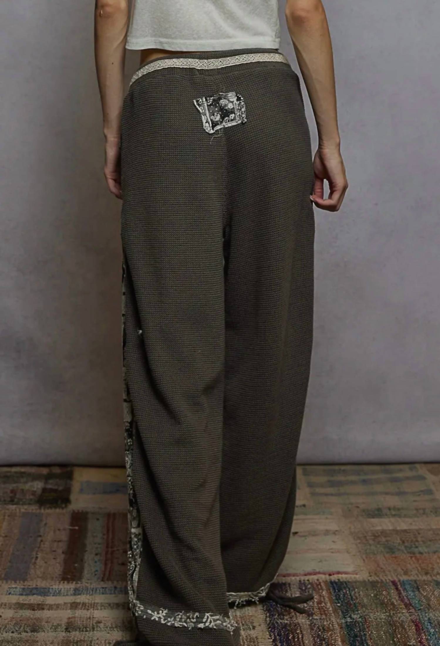 Pol - Printed Contrast Stud Joggers