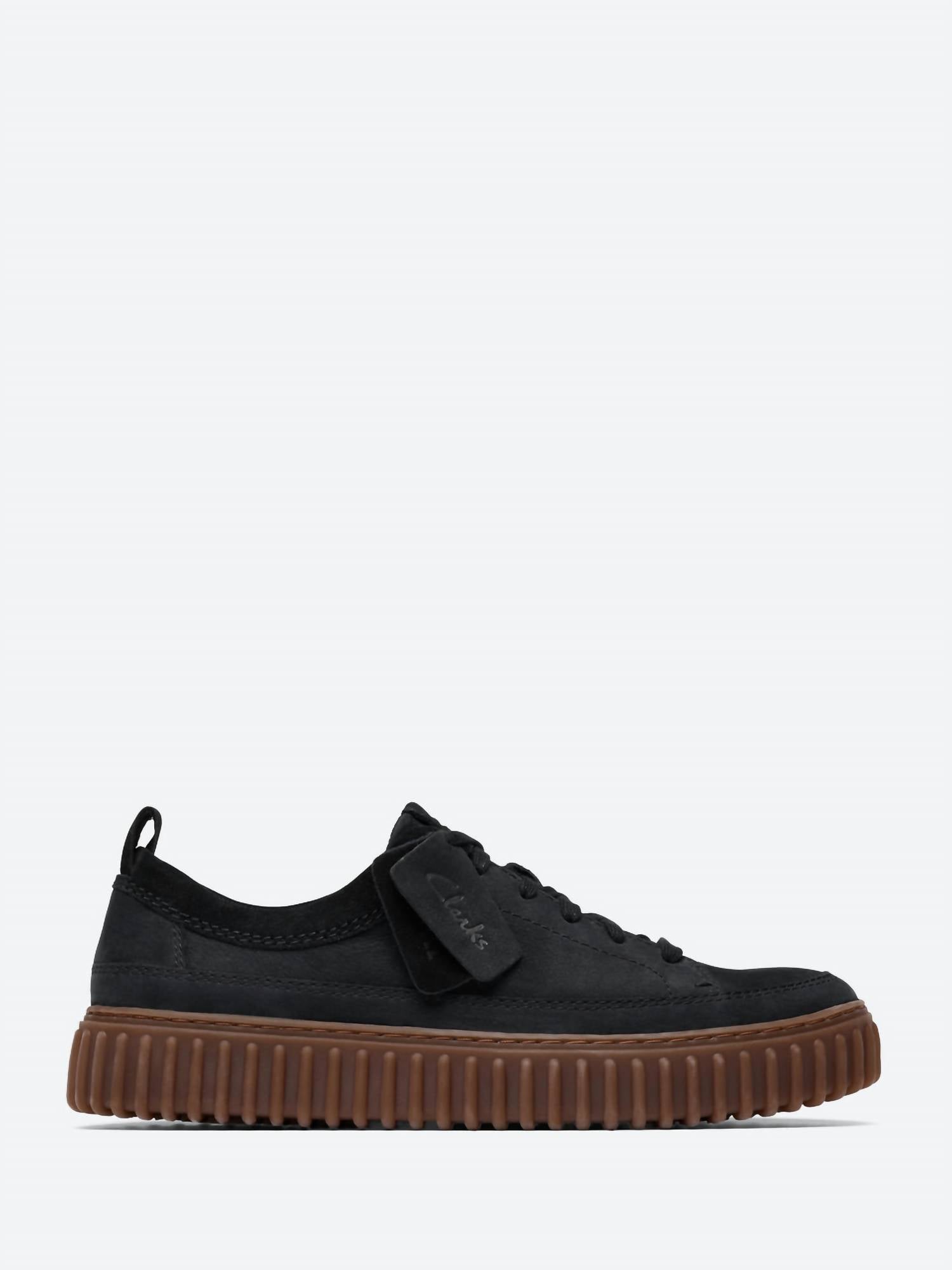Clarks Men's Torhill Lace Shoes in black nubuck - men's sneaker