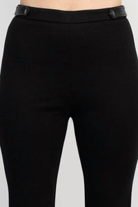 T Tahari - Mid Waist Invisible Zipper Back Ponte Pant