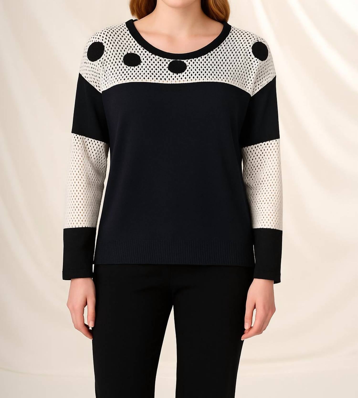 Angel Apparel - Polka Dot Scoop Neck Top