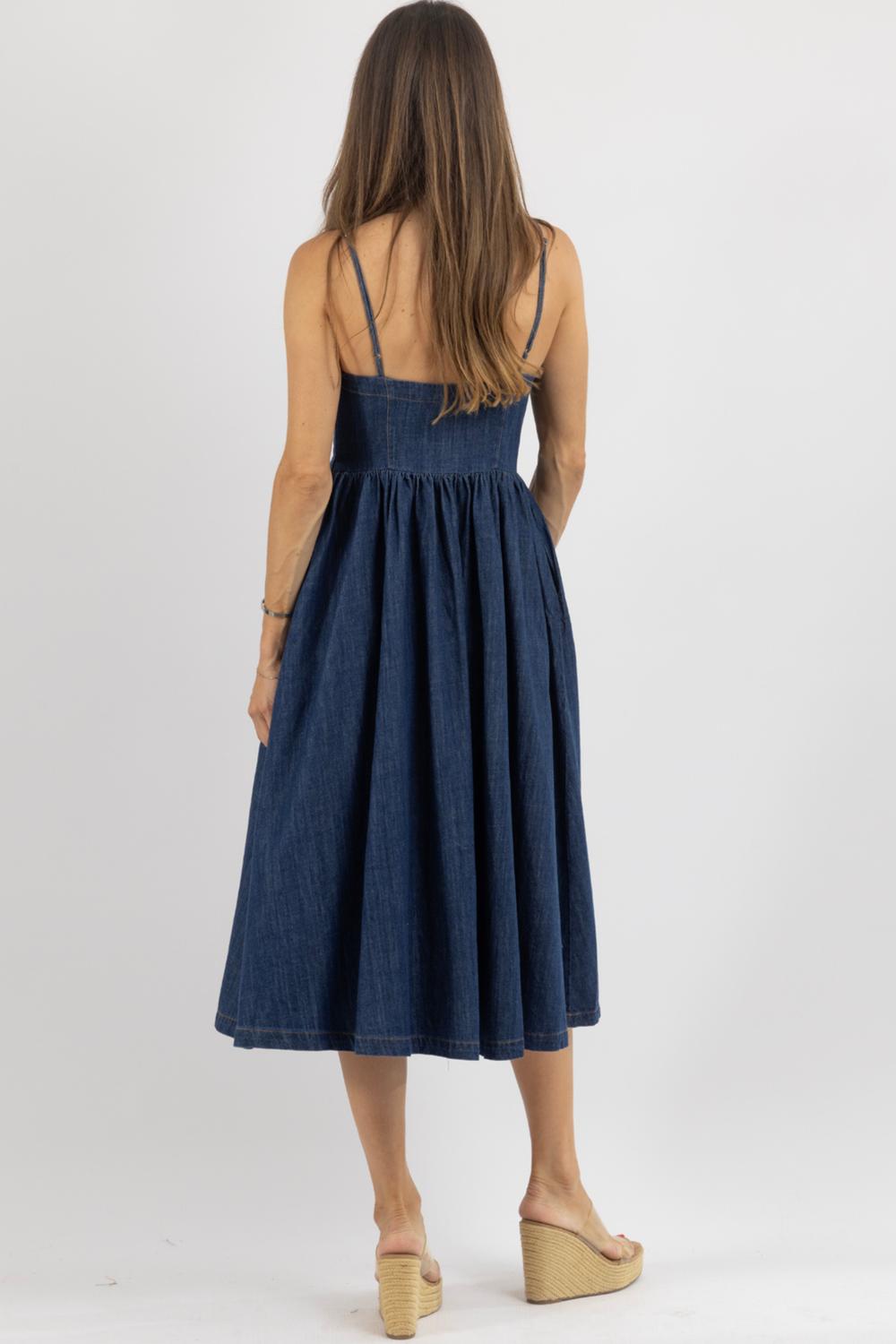Olivaceous - BRIDGET DENIM DRESS