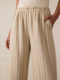 Faherty Riviera Pant in beige - women's pants - detail view
