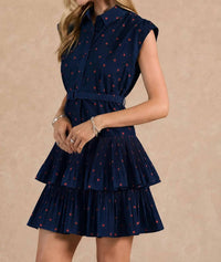 Current Air - Button-down Front Polka Dot Dress
