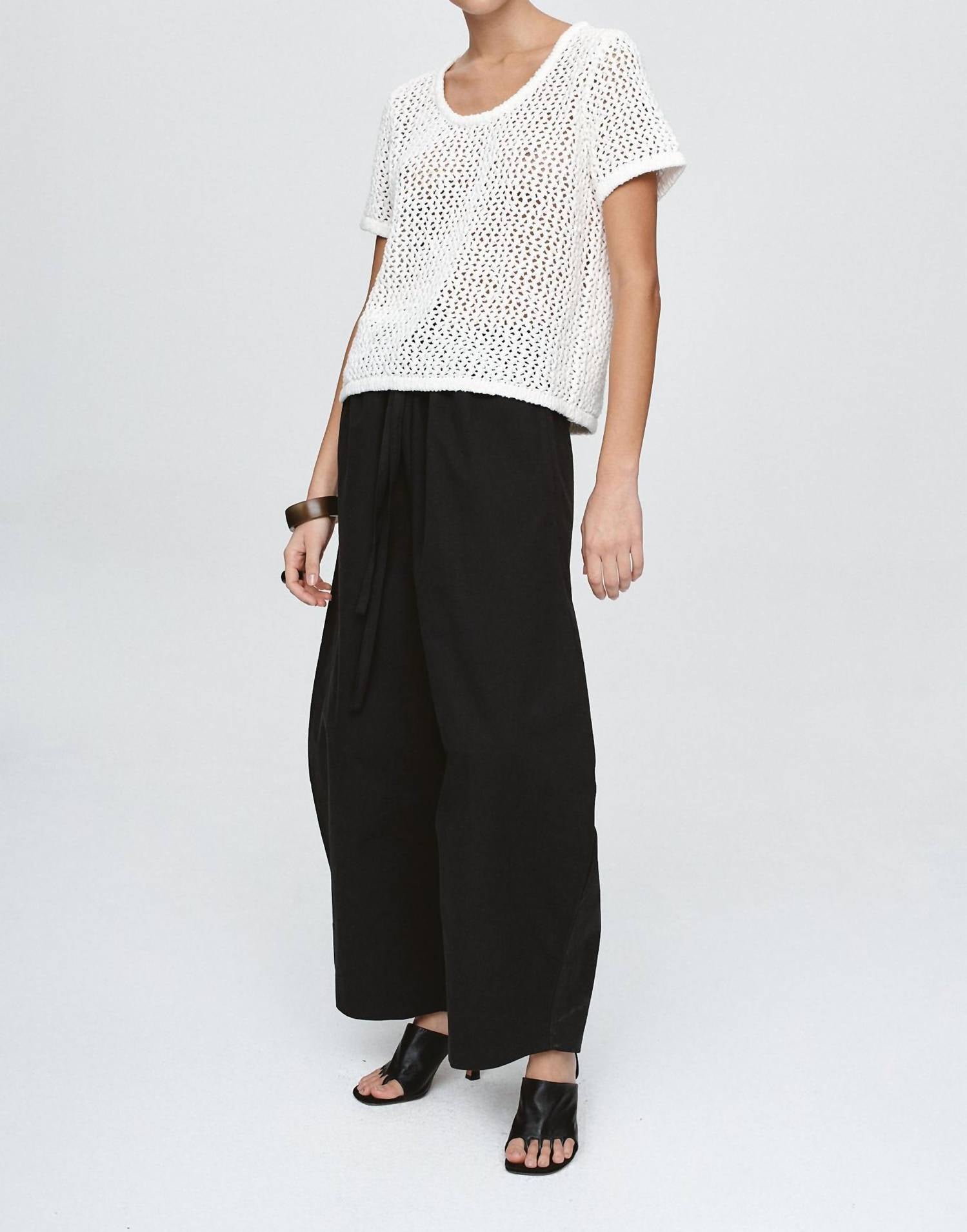 Marle Rumi Top in blanc - women's t-shirt - alternate view