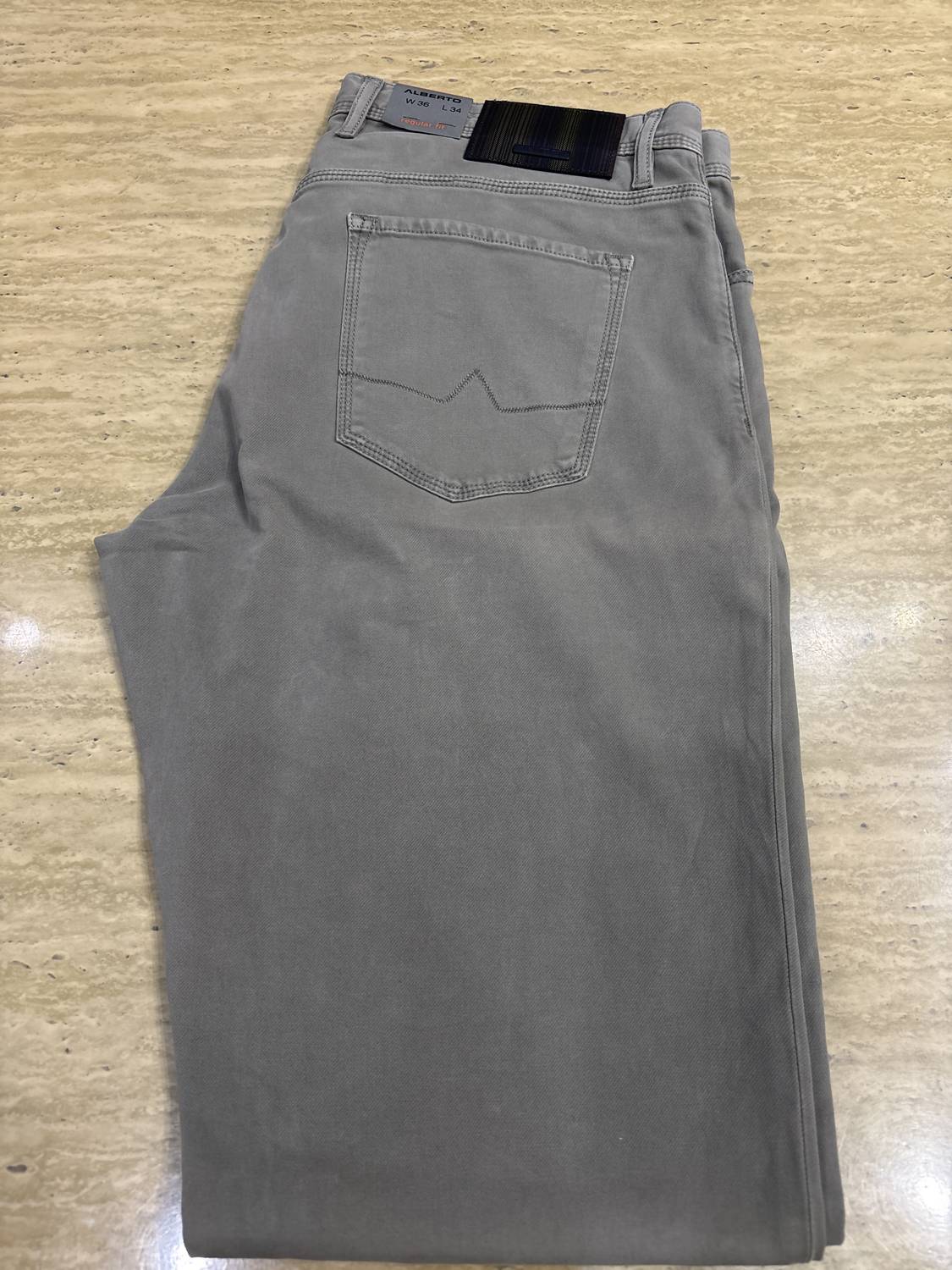 Alberto Men's Chino Pants in grey - men's pants