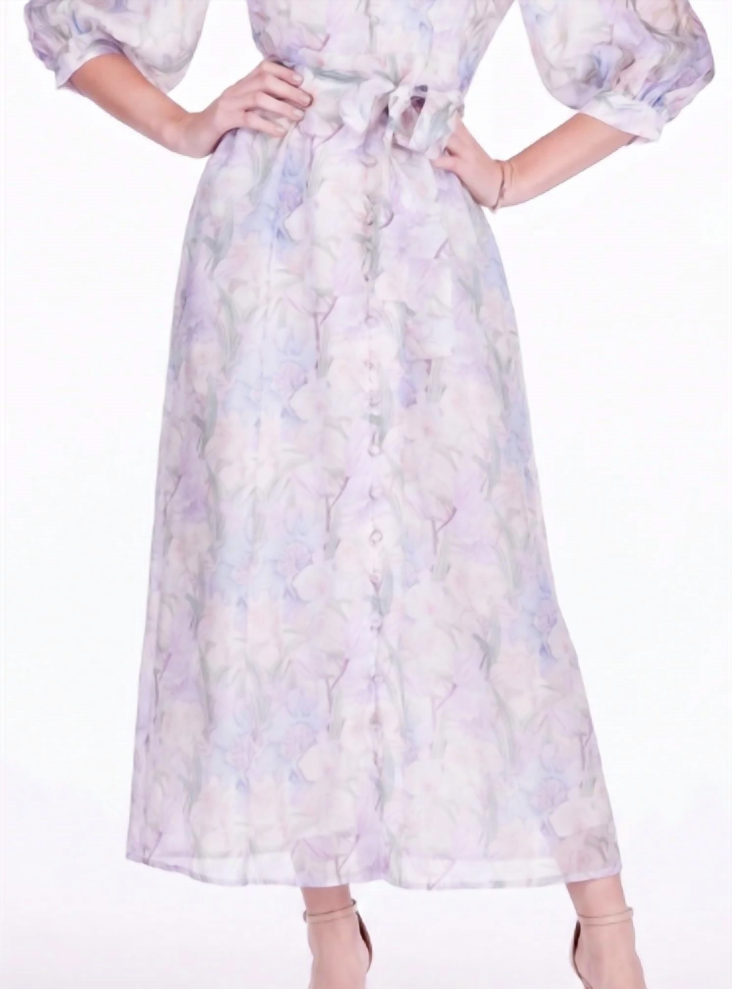 Jade - Stand Collar A-line Midi Dress