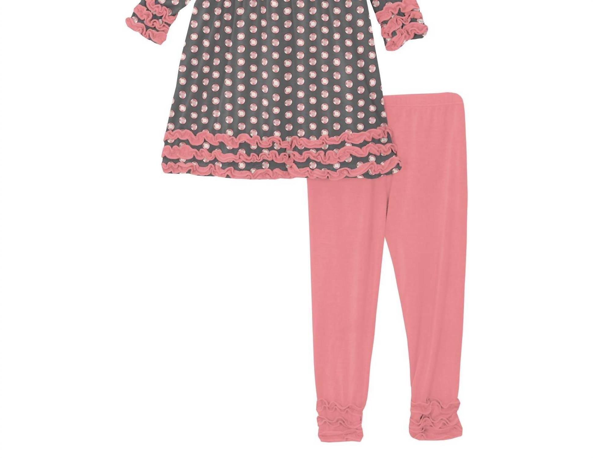Kickee - Girls' Bamboo Long Sleeve Babydoll Set
