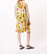 FRNCH Women's Alisier Woven Dress in spicy garden cream - women's dress - detail view