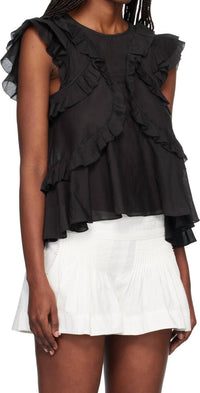 ISABEL MARANT Nalou Blouse in black - women's blouse - detail view
