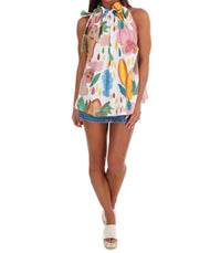 Umgee - Women's Blooming Beauty Floral Halter Neck Top