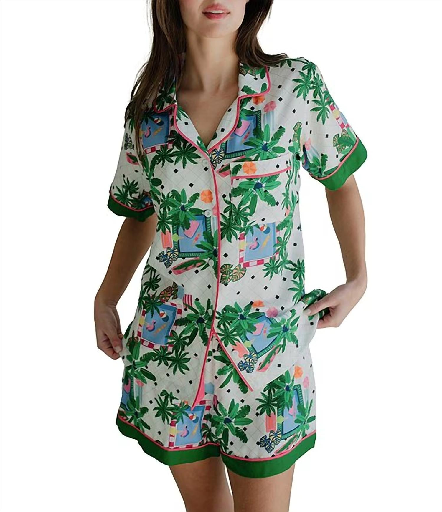 Katie Kime - Swim Club Pajama Shorts Set