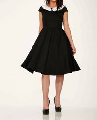Orchid Bloom - Collar Swing Dress