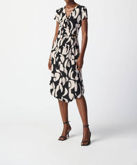 Joseph Ribkoff - Geometric Wrap Front Dress