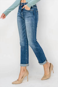 Risen - High Rise Straight Jeans