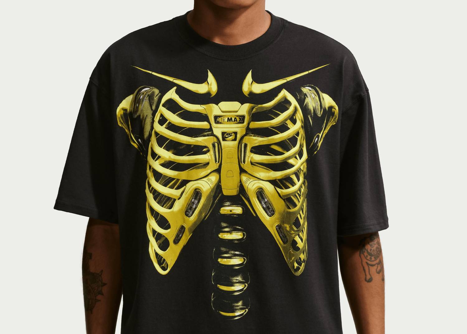 NIKE Max90 Air Max T-shirt in black neon - men's t-shirt - alternate view