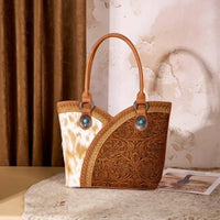 Montana West - TOOLED & COWHIDE TOTE BAG