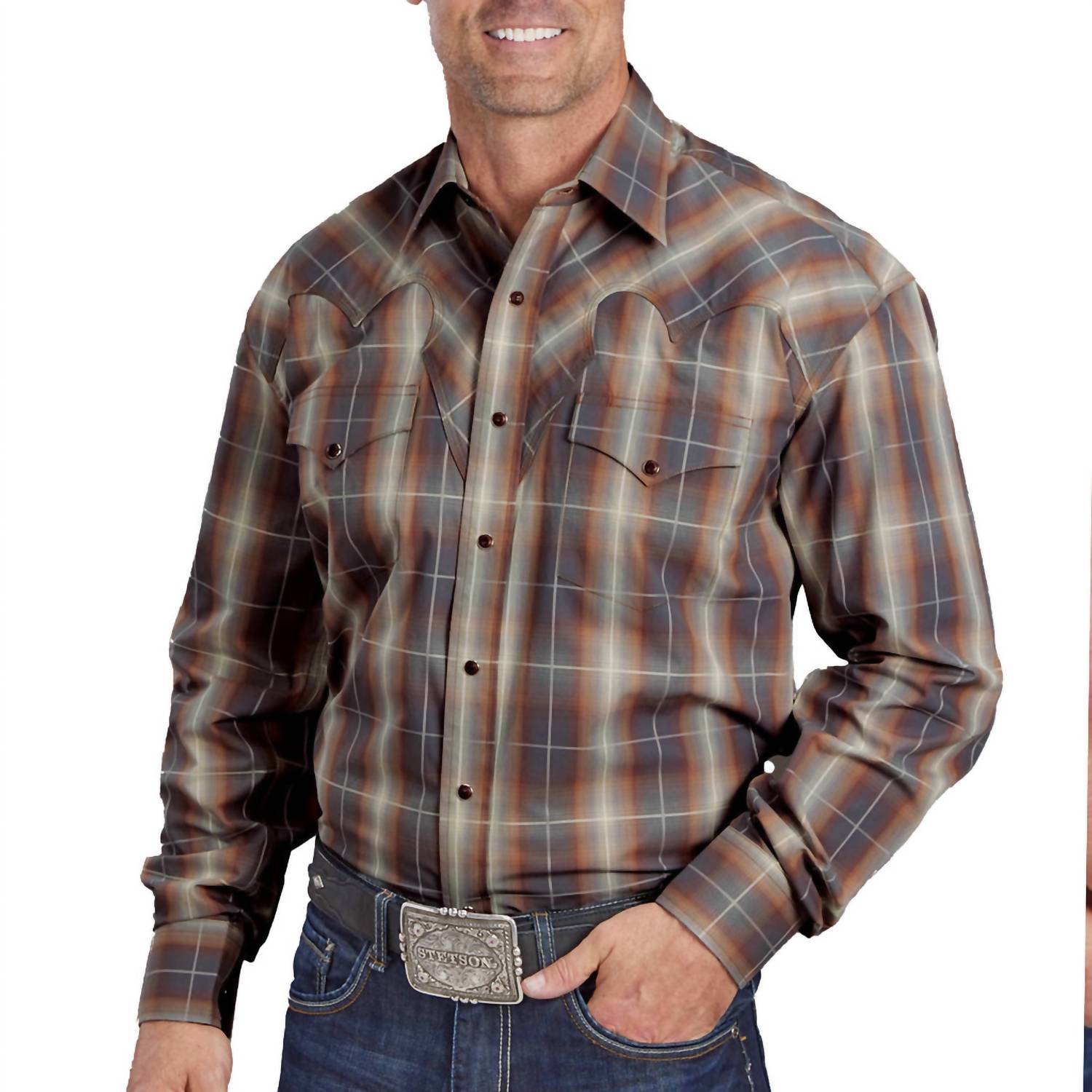 Stetson - Men's Mini Plaid Shirt