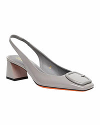 Santoni - Women's Patent Leather Slingback Mid-heel