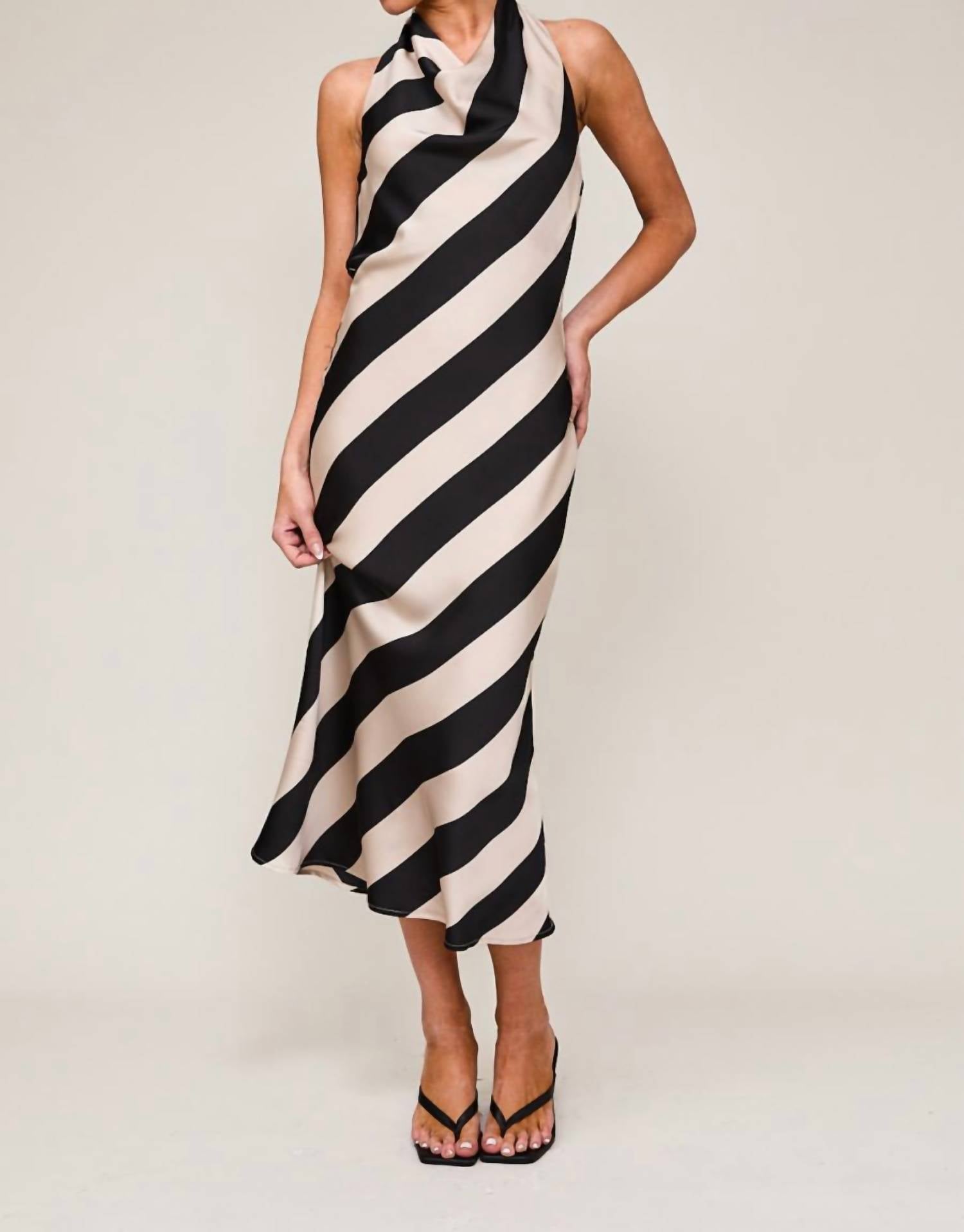 Le Lis - The Halter Cowl Neck Midi Dress
