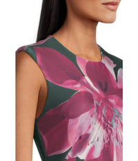 Calvin Klein - Cal Sleeve Floral Sheath Dress