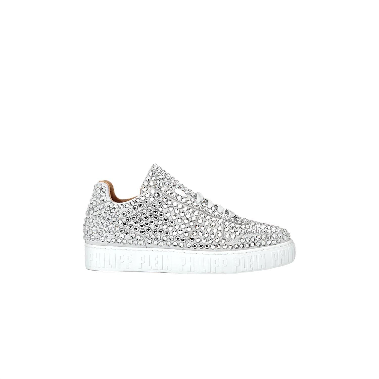 Philipp Plein - Women's Leather Lo-top Full Stones Sneakers
