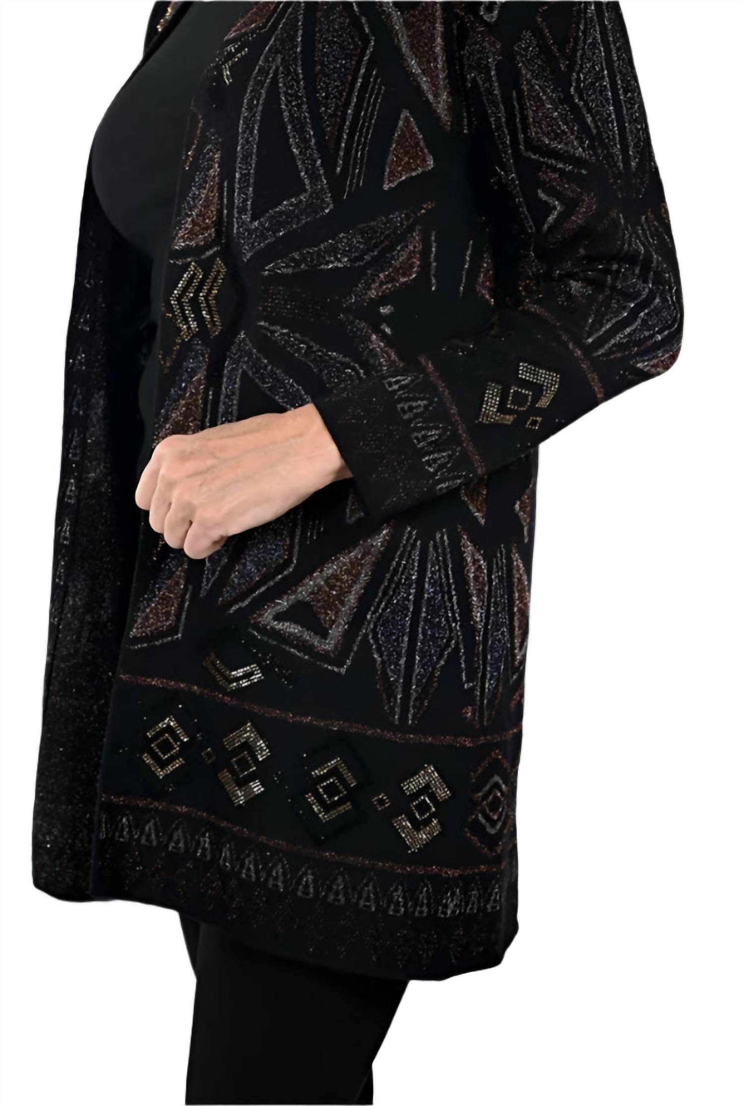 Frank Lyman - Open-Front Geometric Duster