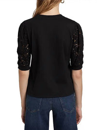 Frame - Frankie Lace Sleeve Tee