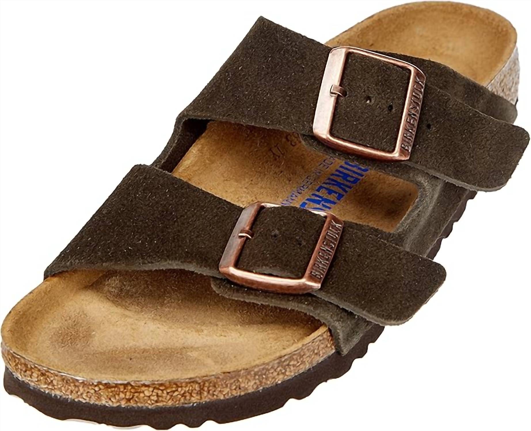BIRKENSTOCK Unisex - Arizona Buckle Sandal in mocha suede soft - item - alternate view