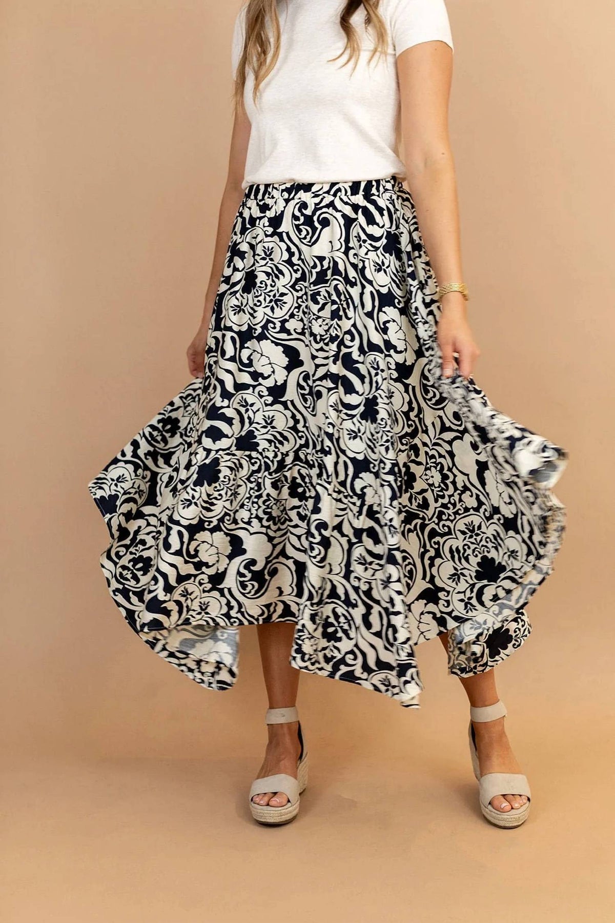 Polagram - Veronica Midi Floral Skirt