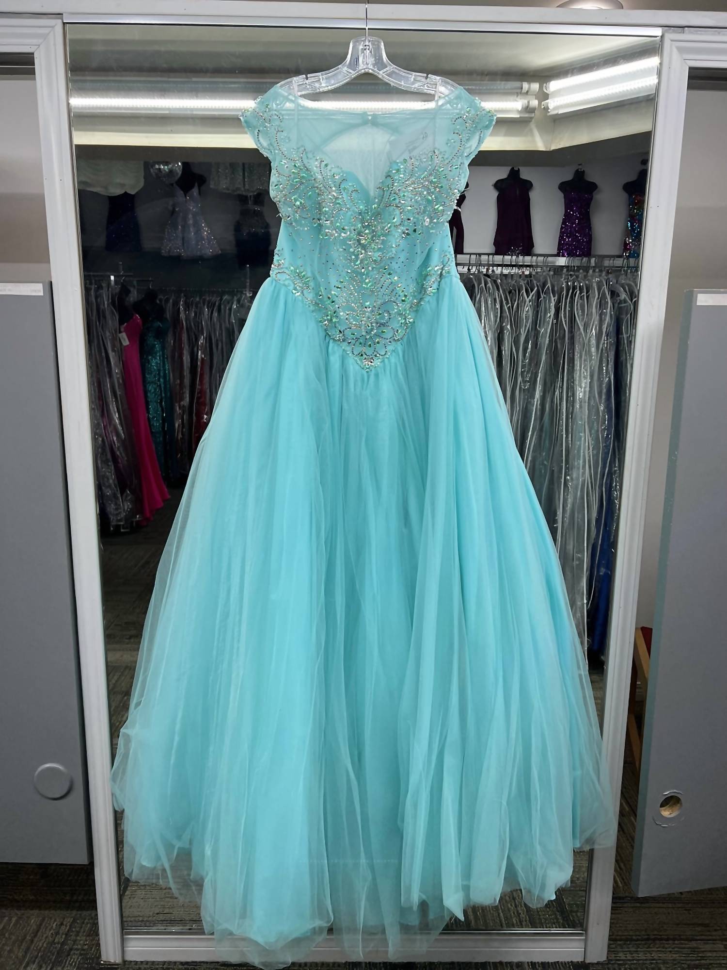 Karishma Creations Women's Prom Dress in mint - women's dress - alternate view