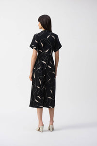Joseph Ribkoff - Silky Knit Geometric Print Culotte Jumpsuit