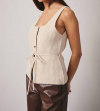 Sunday Edition - Women's Sleeveless Button Down Sweater