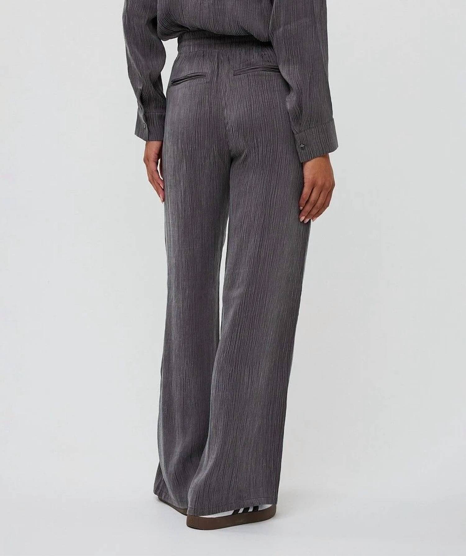 Esqualo - Women’s Elastic Waist Textured Pants