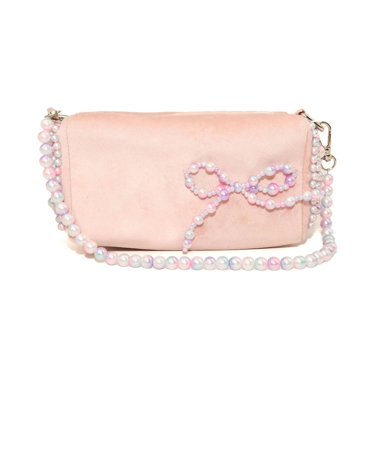 Bari Lynn - Women's Bag Velvet With Pearl Bow