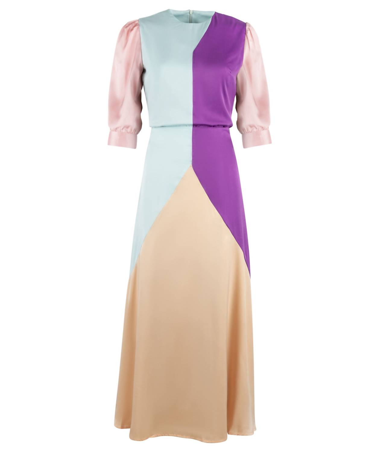 Esteem Couture - Valerie Color-block Two-piece Charmeuse Set