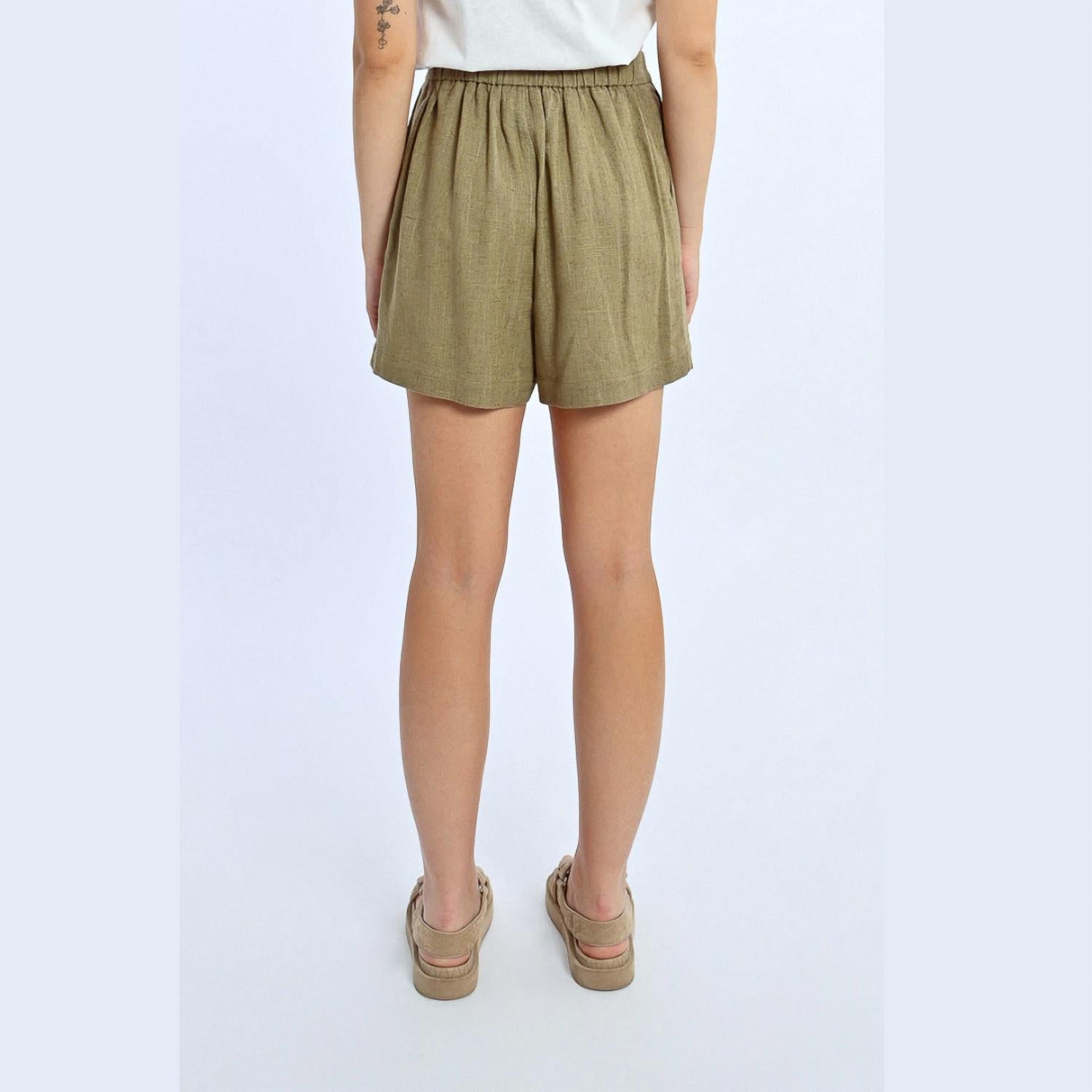 Molly Bracken - High Waist Linen Shorts